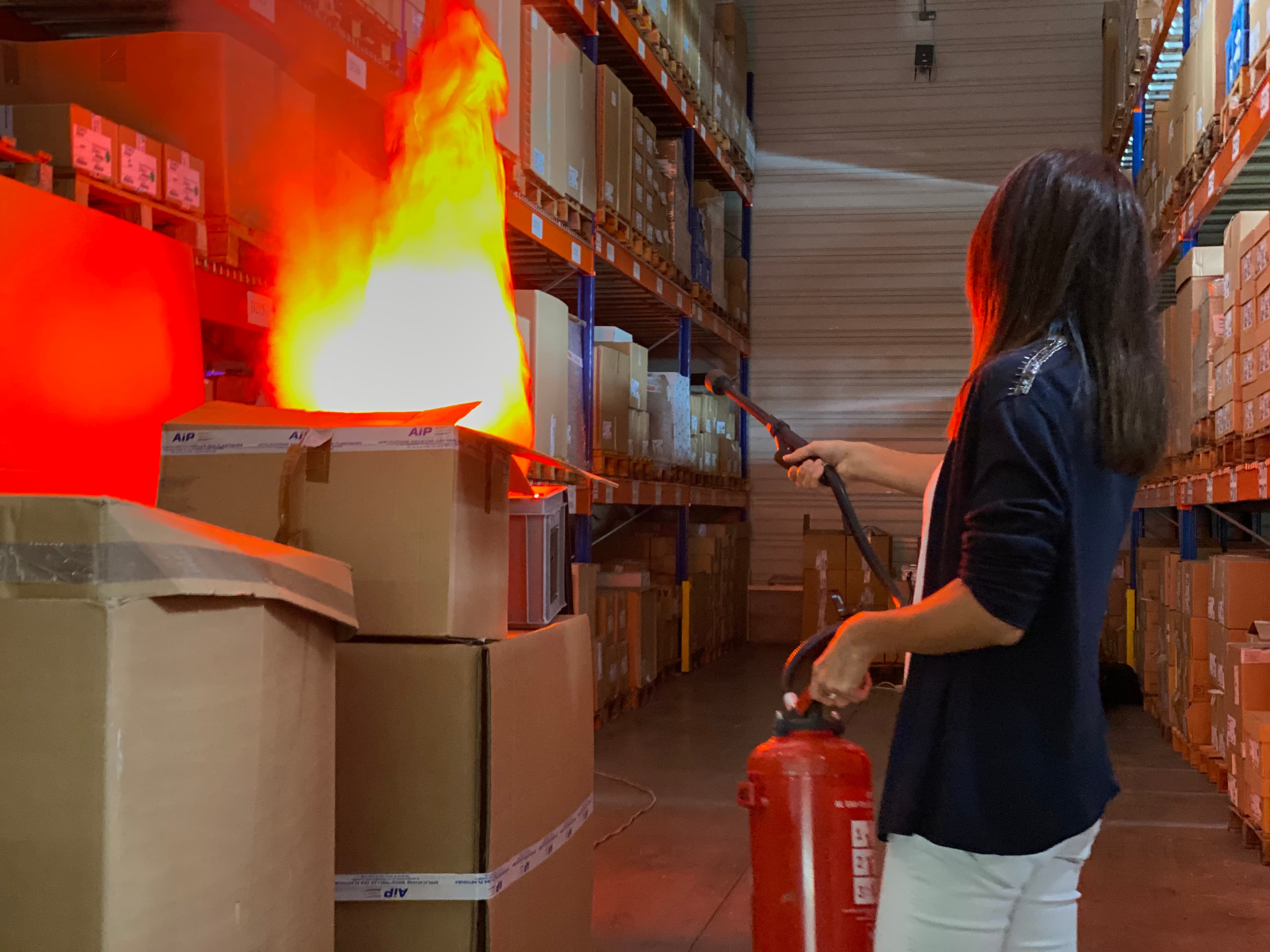 Formulaire de permis feu rempli sur un chantier