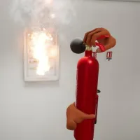 extincteur-action Extincteur utilisé pour éteindre un incendie en réalité virtuelle